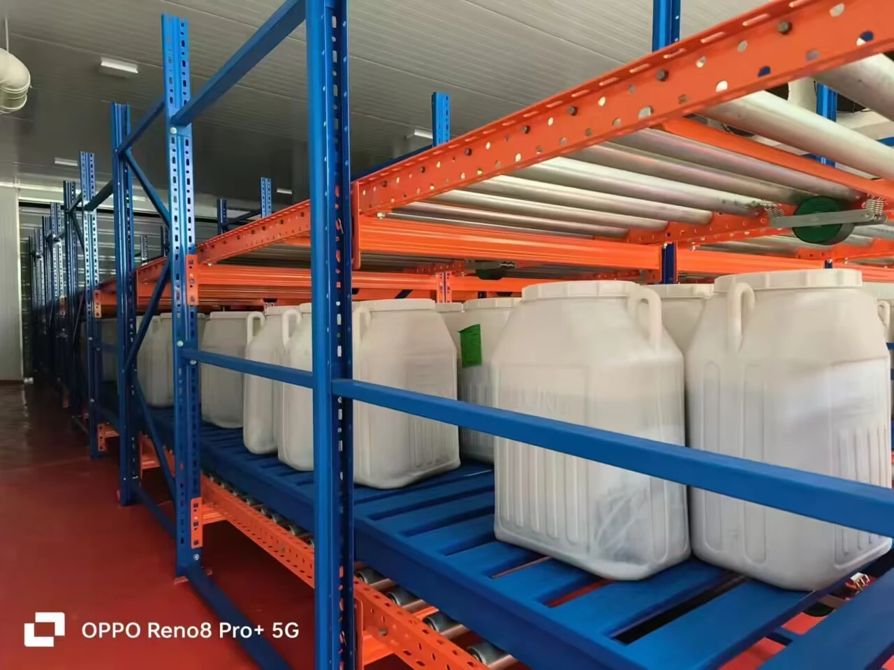 Chemical warehouse steel container storage