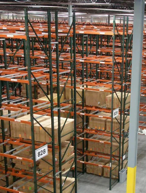 Heavy duty selective pallet racking systems