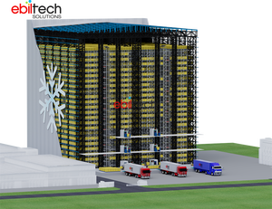 Four-Way Shuttle Clad Rack Warehouse