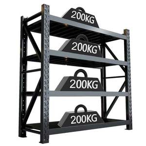 Heavy Duty Adjustable Anti-Rust 4-Layer Boltless Steel Selective Metal Rack