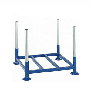 CASE CARTER OEM Powder Coating Heavy Duty Metal Steel Truck Industrial Stacking Tire Storage Movable Post Pallet Stacking Racks