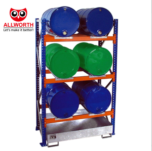 Stackable Oil Drum Rack Shelves with Sump Tray